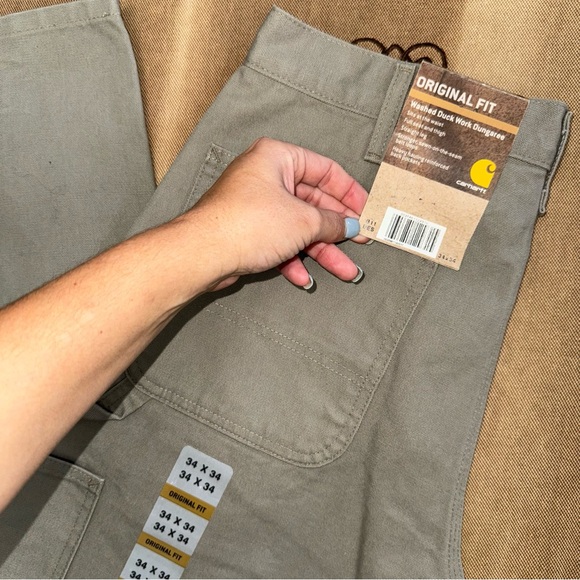 Carhartt NWT! Washed Duck Work Dungaree Original Fit Straight Leg Pant Size 34 - Picture 3 of 16